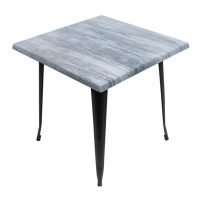 800mm Square Cement Isotop Table with Black Tolix Base