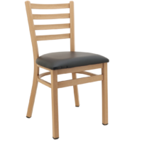 Steel Ladderback Chair in Oak