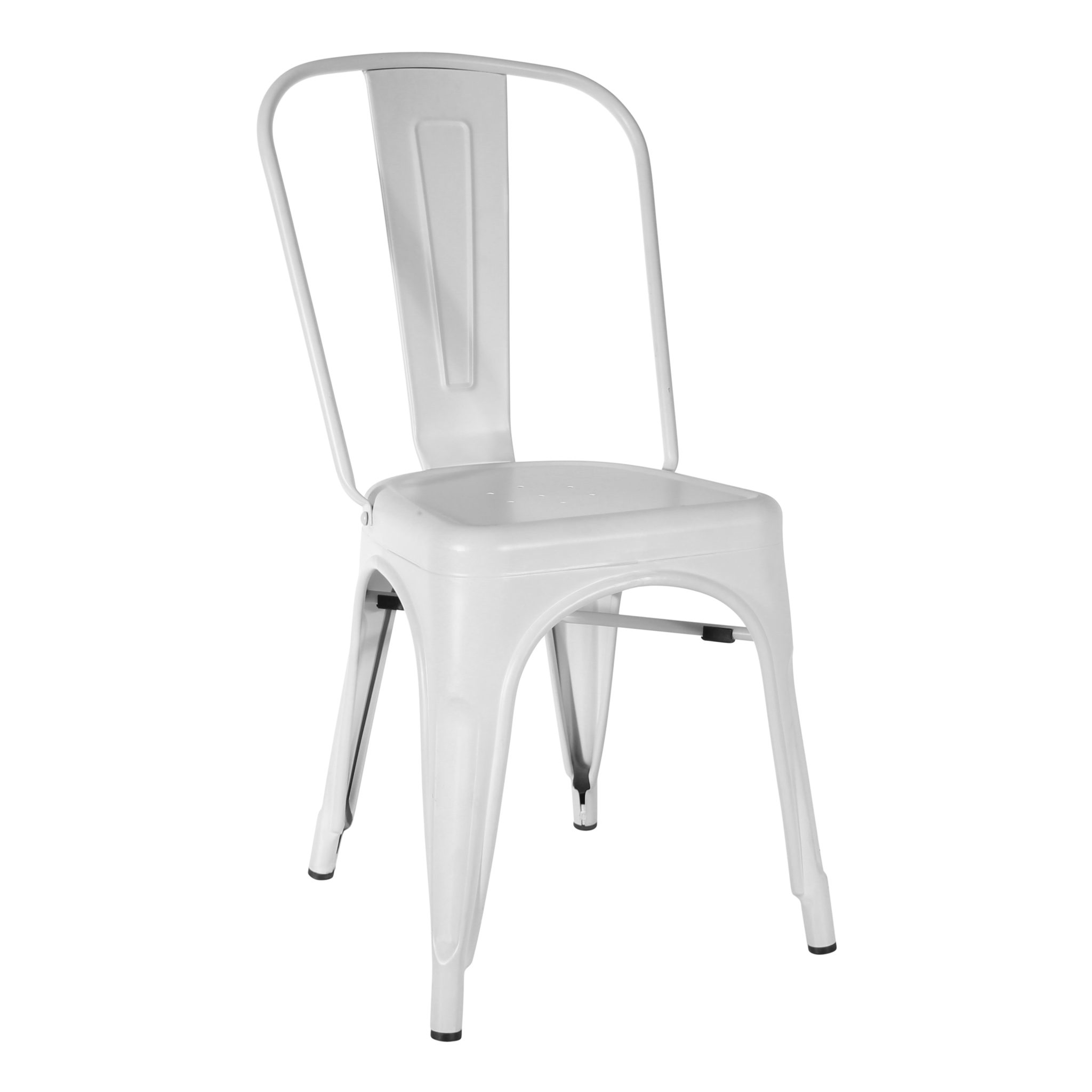Replica Tolix Chair In Matte White Cafe Chairs Melbourne