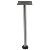 Bolt-In Stainless Steel Bar Table Base with Round Pole