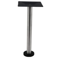 Bolt-In Stainless Steel Dining Table Base with Round Pole