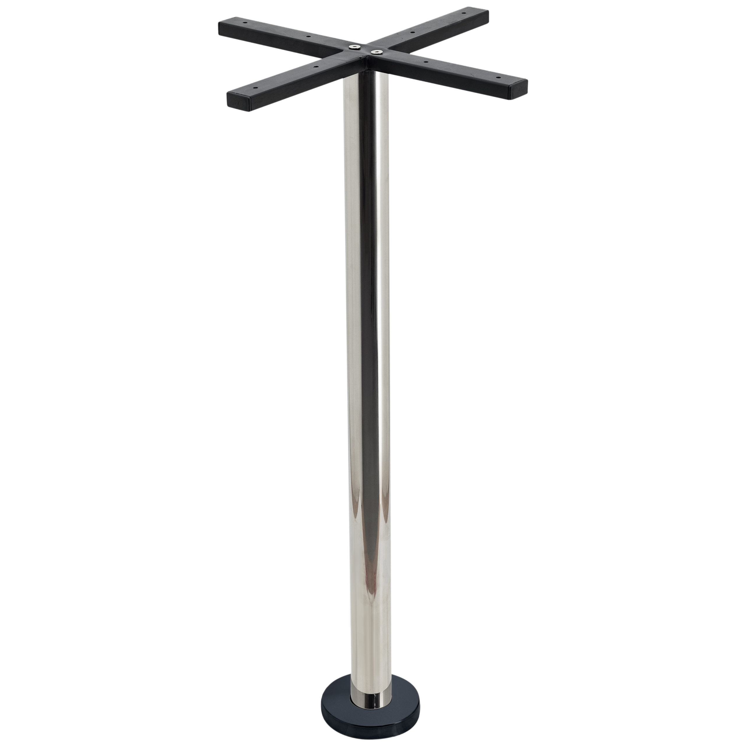 Bolt-In Stainless Steel Bar Table with Round Pole