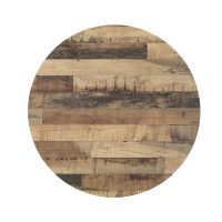 700mm Round Isotop Sliq Compact Table Top in Rustic Maple