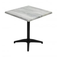 700mm Square Cement Isotop Table Top with Black Roma Base