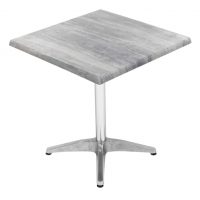 700mm Square Cement Isotop Table Top with Silver Roma Base