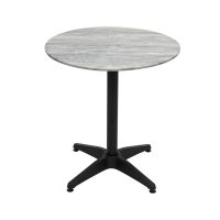 700mm Round Cement Sliq Isotop Table Top with Black Roma Base