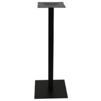 Chicago Bar Table Base in Matte Black with Square Pole