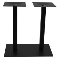Chicago Twin Dining Table Base in Matte Black with Square Pole