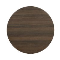 700mm Round Choco Oak Sliq Isotop Table Top