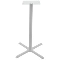 Maxwell Large Bar Table Base in Gloss White with Round Pole