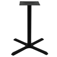 Maxwell Large Dining Table in Matte Black with Round Pole