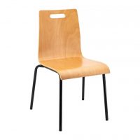 Madeline Chair in Beech with Black Legs