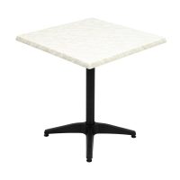 700mm Square Marble Isotop Table Top with Black Roma Base