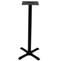 Maxwell Bar Table Base in Matte Black with Round Pole