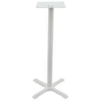 Maxwell Bar Table Base in Gloss White with Round Pole
