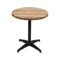 700mm Round Shesman Isotop Table Top with Black Roma Base