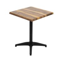 600mm Square Shesman Isotop Table Top with Black Roma Base