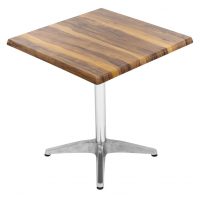 700mm Square Shesman Isotop Table Top with Silver Roma Base