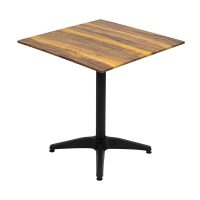 700mm Square Shesman Sliq Isotop Table Top with Black Roma Base