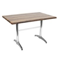 800 x 1200mm Shesman Isotop Table Top with Silver Twin Roma Base