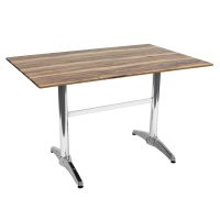 800 x 1200mm Shesman Sliq Isotop Table Top with Silver Roma Base