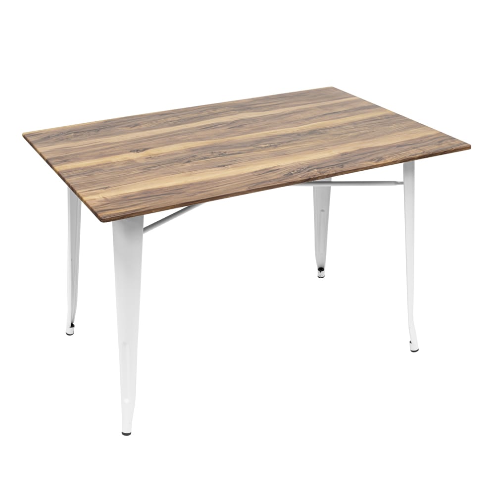800 x 1200mm Shesman Sliq Isotop Table Top with White Tolix Base