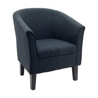 Tub Chair with Charcoal Fabric