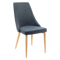 Windsor Chair in Light Grey with Beech Legs