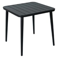 Aluminium Slat Table in Matte Black