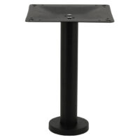 Bolt-In Steel Coffee Table Base in Matte Black with Round Pole