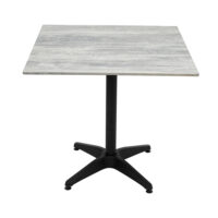 800mm Square Cement Isotop Sliq Table Top with Black Roma Base