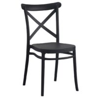 Cross Chair in Black (Extra Strong)
