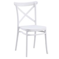 Cross Chair in White (Extra Strong)