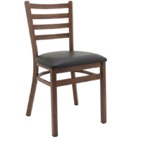 Steel Ladderback Chair in Walnut