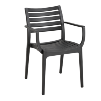 Miami Chair with Arms in Black