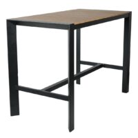 Teak Aluminium & Polywood Bar Table in Black 800 x 1510mm