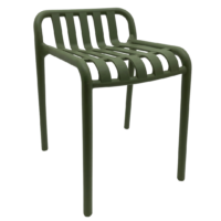 Small Tuscan Stool in Olive Green